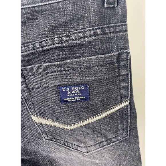 U.S.P.A. Boy's Jean's Black Denim 5-Pockets Straight Fit Size 14 x 28 - Picture 4 of 5